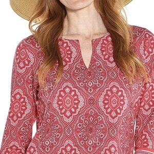 Coolibar Oceanside Tunic Dress Pink Coral Women's S 01401